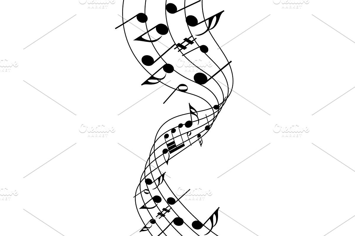 Musical Notes, a Decorative Illustration by Pavel Vectors (Photo 2 of 6)