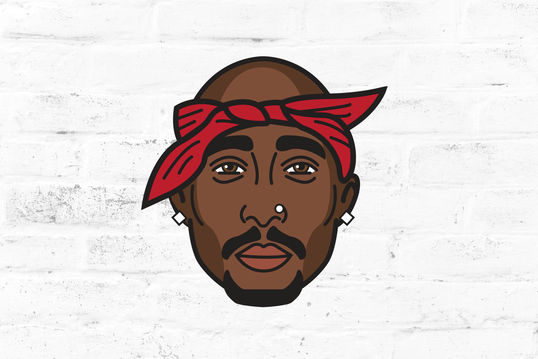 Tupac Shakur Vector Illustration, an Illustration by Burder Creative