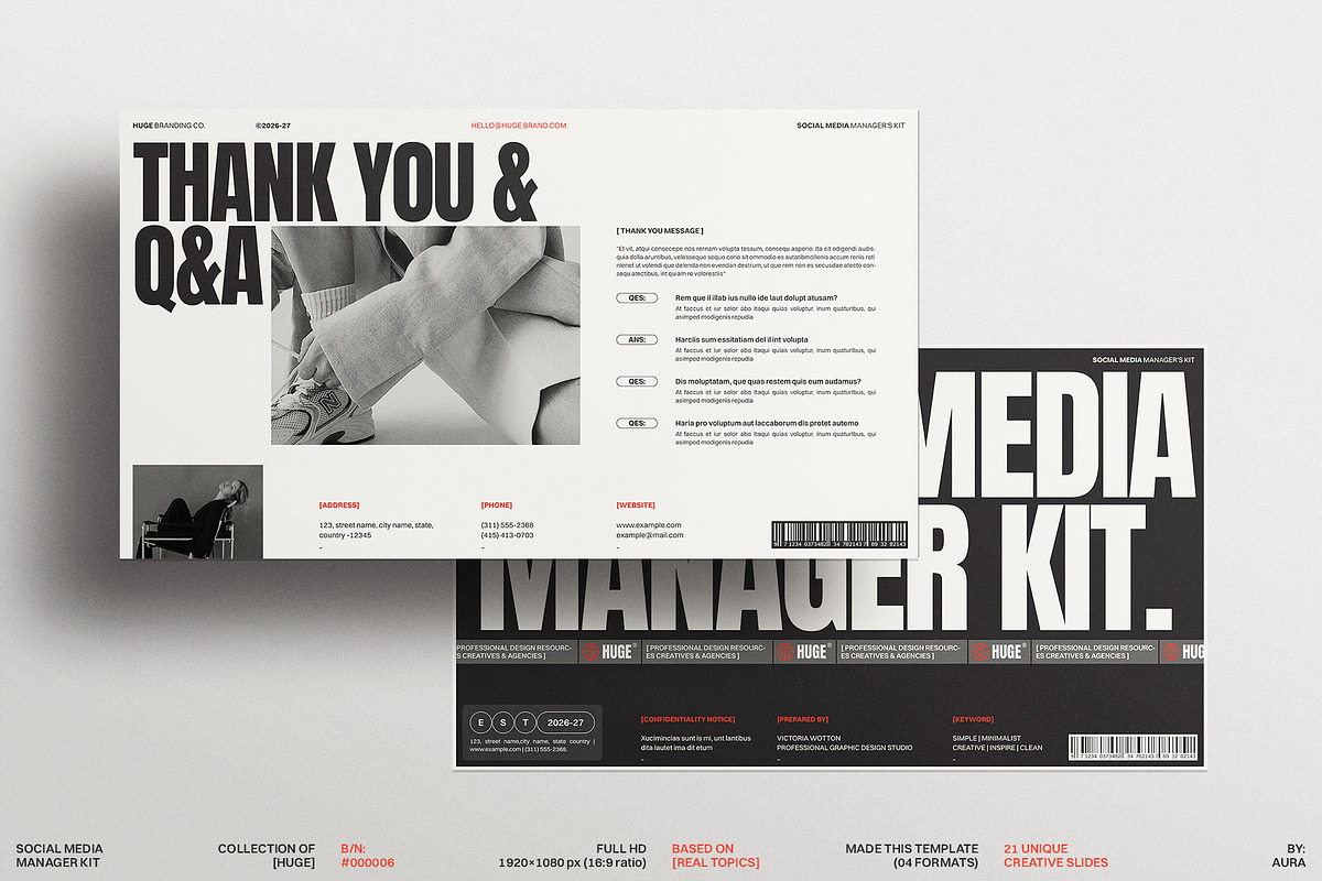 HUGE | Social Media Manager's Kit, a Presentation Template by ArtisanaAura (Photo 8 of 10)