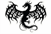 Ornate Heraldic Dragon Emblem, an Illustration by Creativeshirt (Thumbnail 8 of 9)