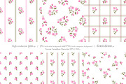 Pink Peony Vector Seamless Patterns, a Pattern Graphic by Nadia Semyroz (Thumbnail 2 of 10)