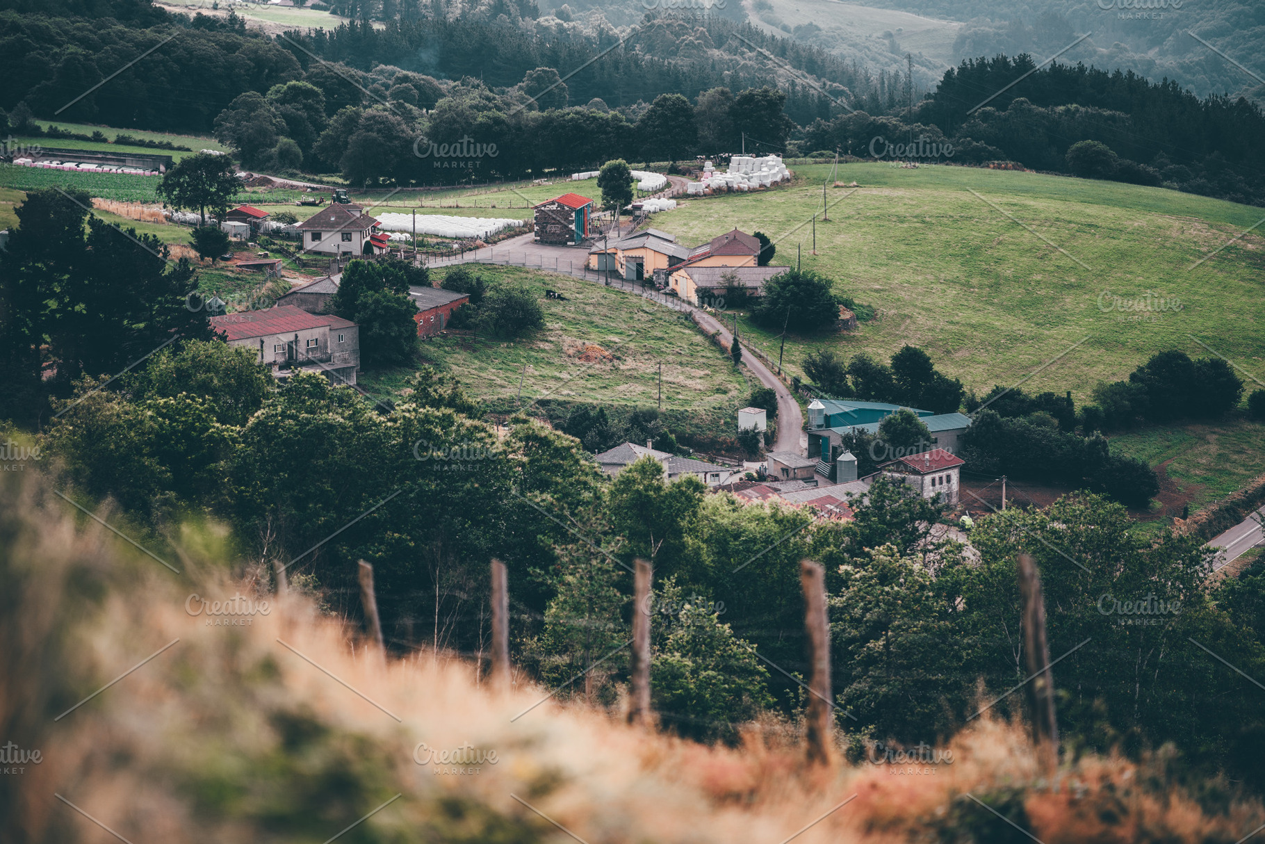 Rural Valley Farms From Above, a Nature Photo by SkyNext