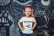 Halloween Kids T-Shirt Mock-Up, a Shirt Mockup by Freeman Studio (Thumbnail 15 of 19)