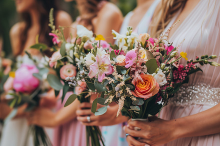 Bridesmaids summer bouquets, a Person Photo by MistyDay