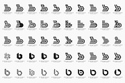 set of letter B logo design vector, a Branding & Logo Template by BARONSTD (Thumbnail 2 of 4)