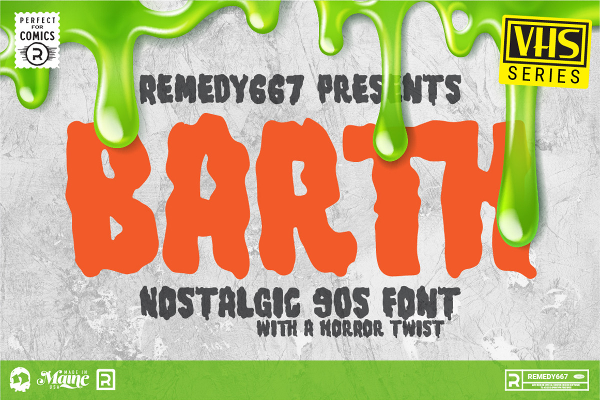 Barth - 90s Font, a Font by Remedy667 (Photo 1 of 5)