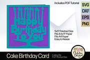 Happy Birthday Cake Card SVG Files, a Card Template by Clikchic Designs (Thumbnail 4 of 8)