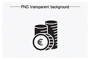 Euro Currency Money Icons Set, a Solid Icon by Designfour (Thumbnail 4 of 7)