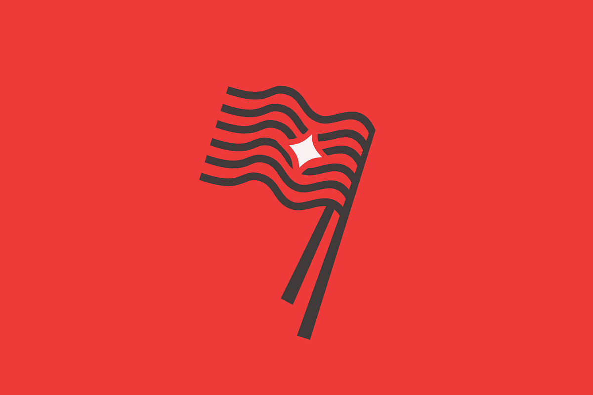 Noodle Ramen Flag creative logo, a Branding & Logo Template by Vinsvectory (Photo 3 of 3)