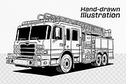 Heavy Vehicle Hand-Drawn Vector, a Transportation Illustration by Tekuni (Thumbnail 3 of 9)