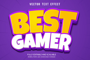 Best Gamer Vector 3d Editable Text