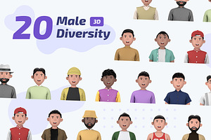 Male Diversity Avatar 3D