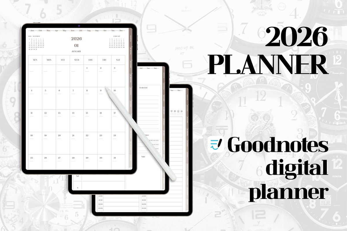 2026 digital planner diary, a Templates & Theme by dott (Photo 2 of 5)