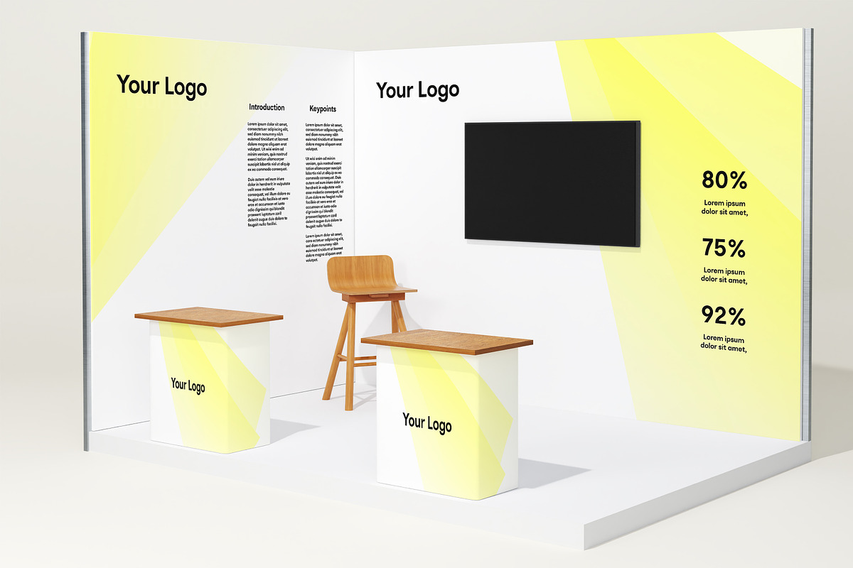 Exhibition Booth Display Mockup, an Advertising Mockup by De-Alien Design (Photo 1 of 3)