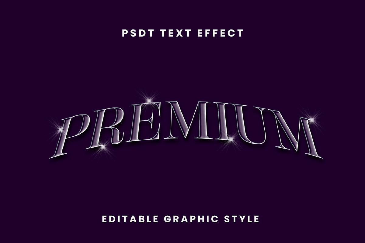 Curved Sparkle Text Effect