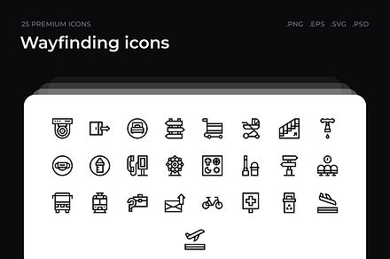 Wayfinding icons, an Outline Icon by Wencory