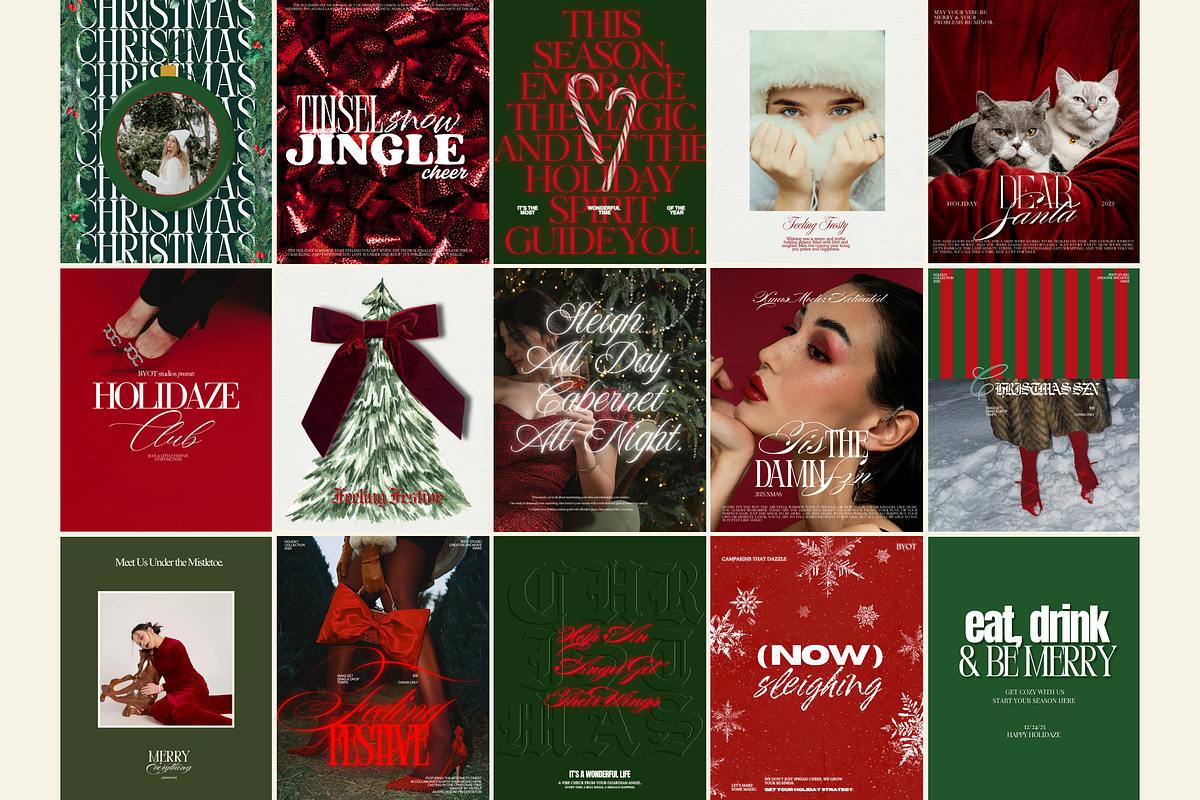 YULETIDE CHRISTMAS CANVA TEMPLATE preview 2