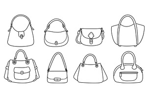 Fashionable women bags. Trendy, an Object Illustration by Vectorbuum