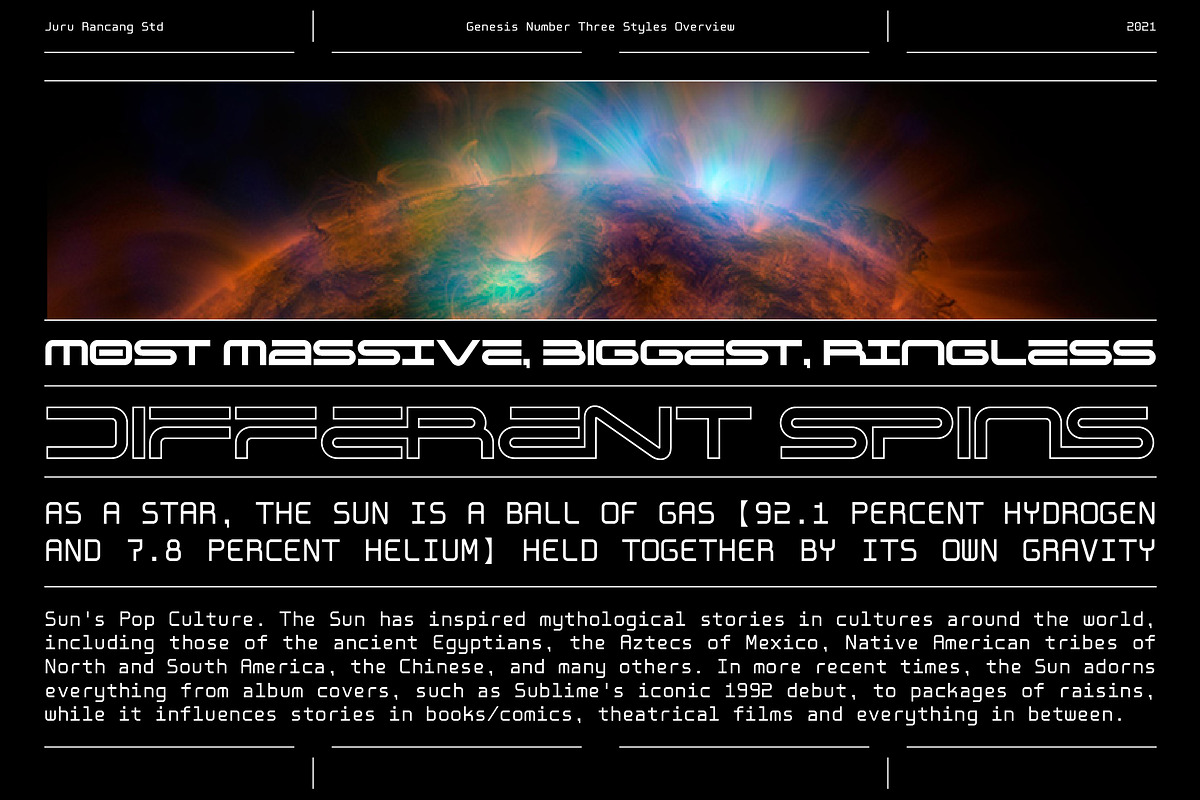 Genesis Three Expanded Sci-Fi Fonts, a Font by Juru Rancang Studio (Photo 8 of 12)