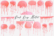 Pink Drip Melted Sublimation Bundle, an Illustration by Designworld (Thumbnail 1 of 4)
