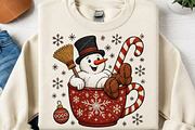 Cute Christmas Snowman PNG, a Seasonal Illustration by Canvas Craft (Thumbnail 2 of 5)