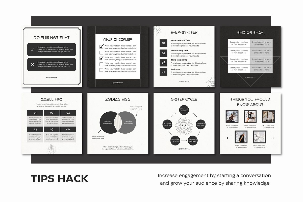 Mystical Instagram Creator Canva, a Social Media Template by Eden Origin Studio (Photo 7 of 11)