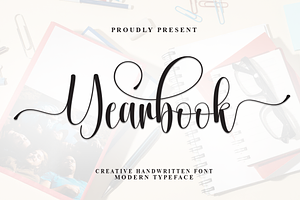 Yearbook Script Font