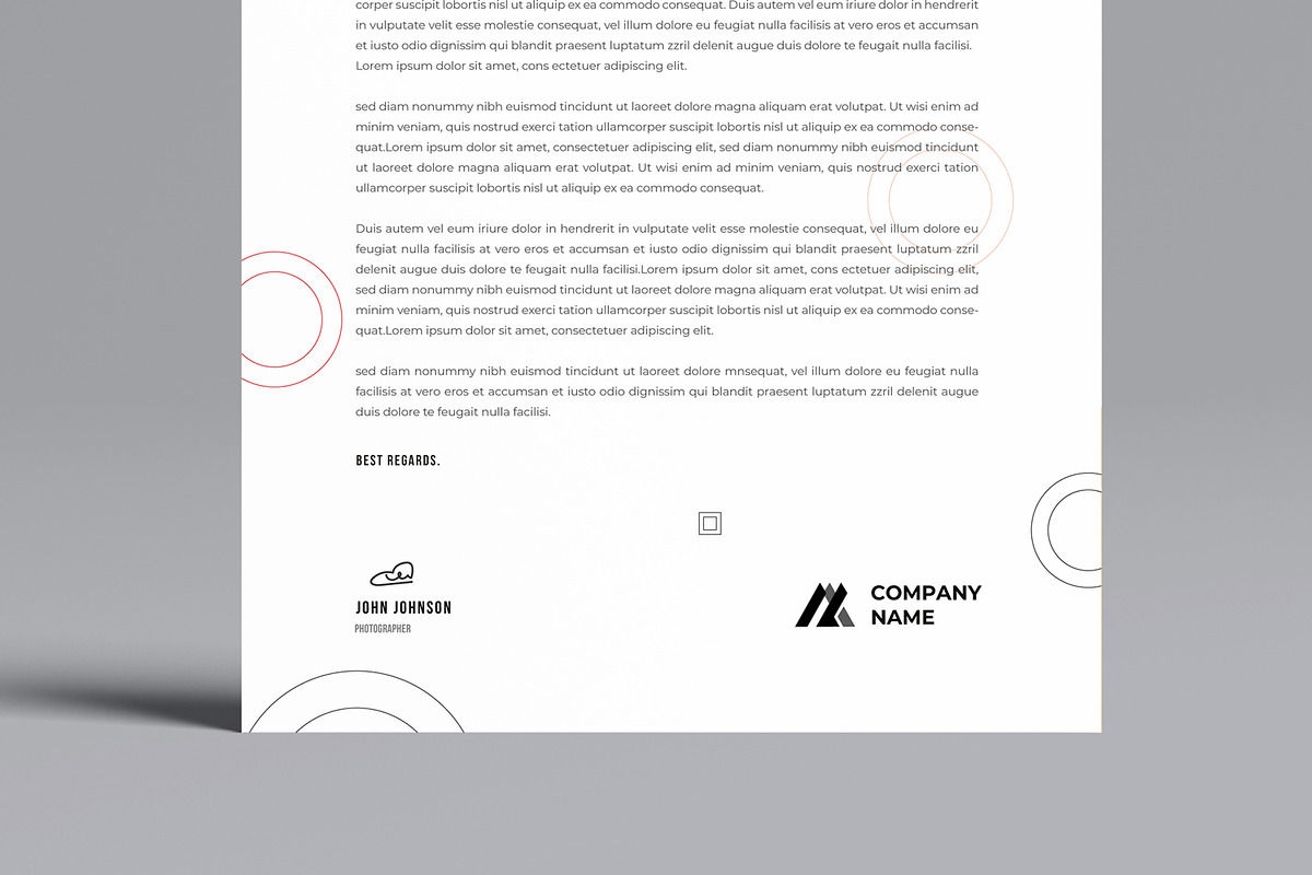 Minimal Corporate Letterhead Layout, a Stationery Template by MightyDesign (Photo 5 of 8)