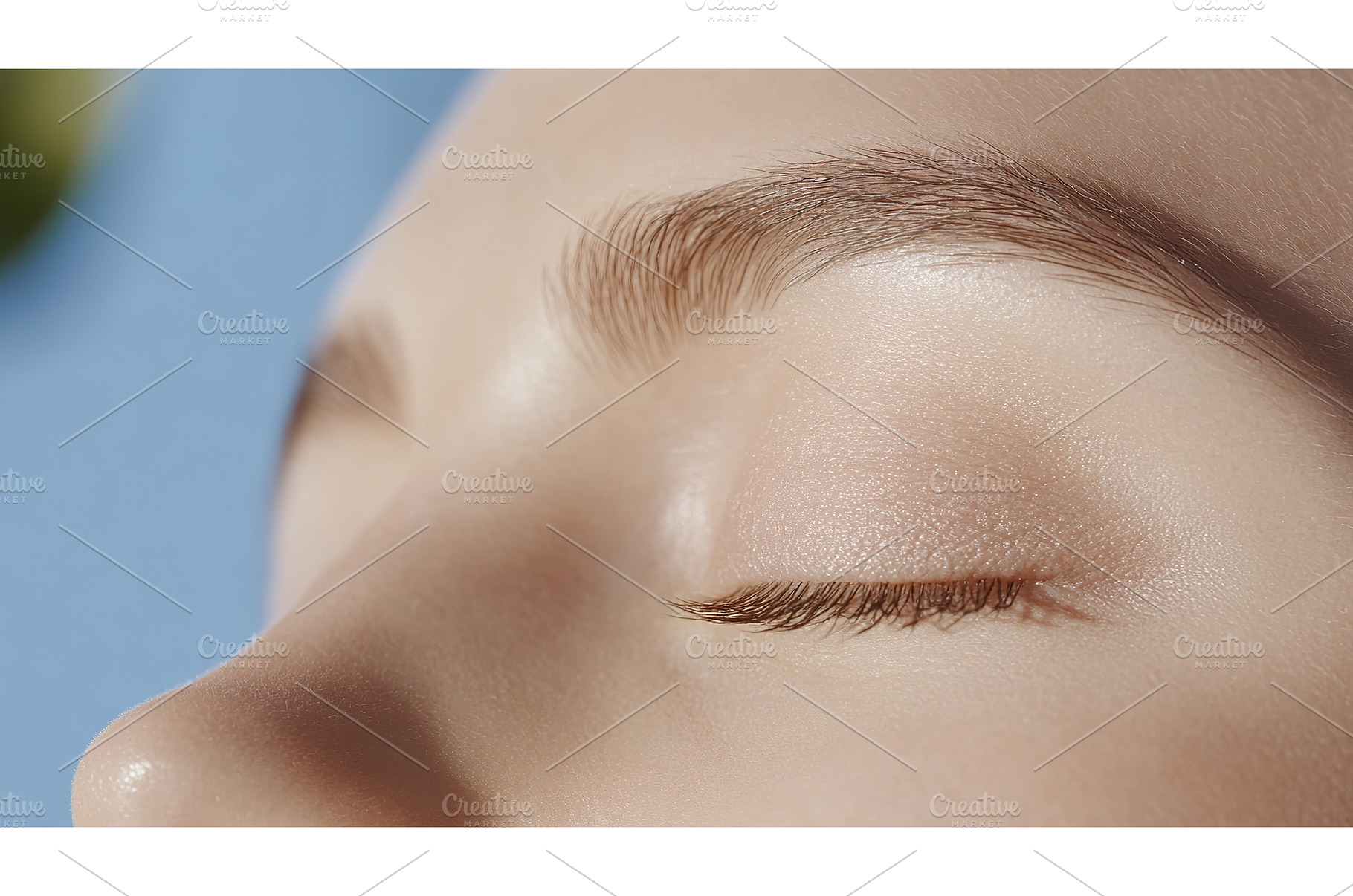 Closed Eye with Light Brown Lashes, a Beauty & Fashion Photo by Lermont51