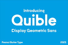 Quible DIsplay Geometric Sans