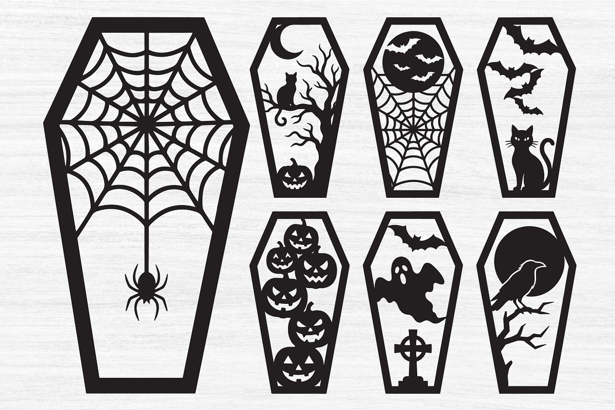 Halloween Coffins SVG,Halloween, an Object Graphic by Libby Wishes (Photo 2 of 3)