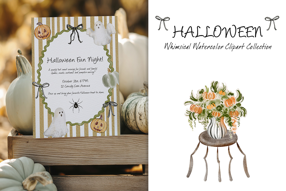 Halloween Whimsical Clipart, an Object Graphic by LenArt (Photo 6 of 15)