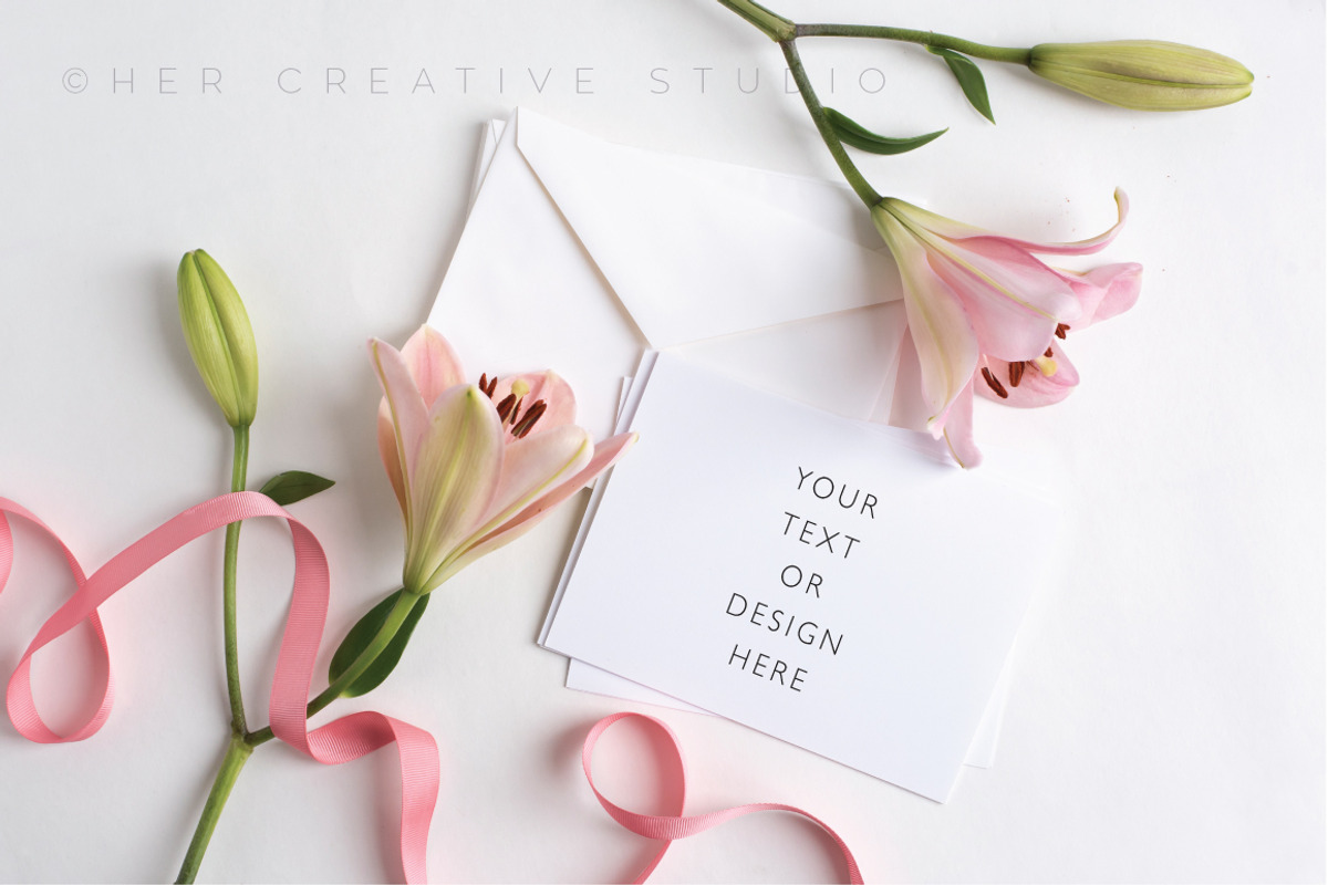 Card Mockup, Stationery and Wedding, a Print Template by Her Creative Studio