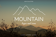 MOUNTAIN Logos, Icons and Frames, a Branding & Logo Template by Andreen (Thumbnail 1 of 15)
