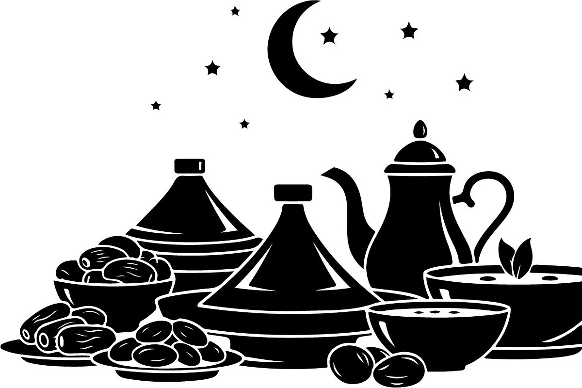50 Ramadan Iftar Silhouette Bundle, an Illustration by Gfx_Store (Photo 7 of 49)