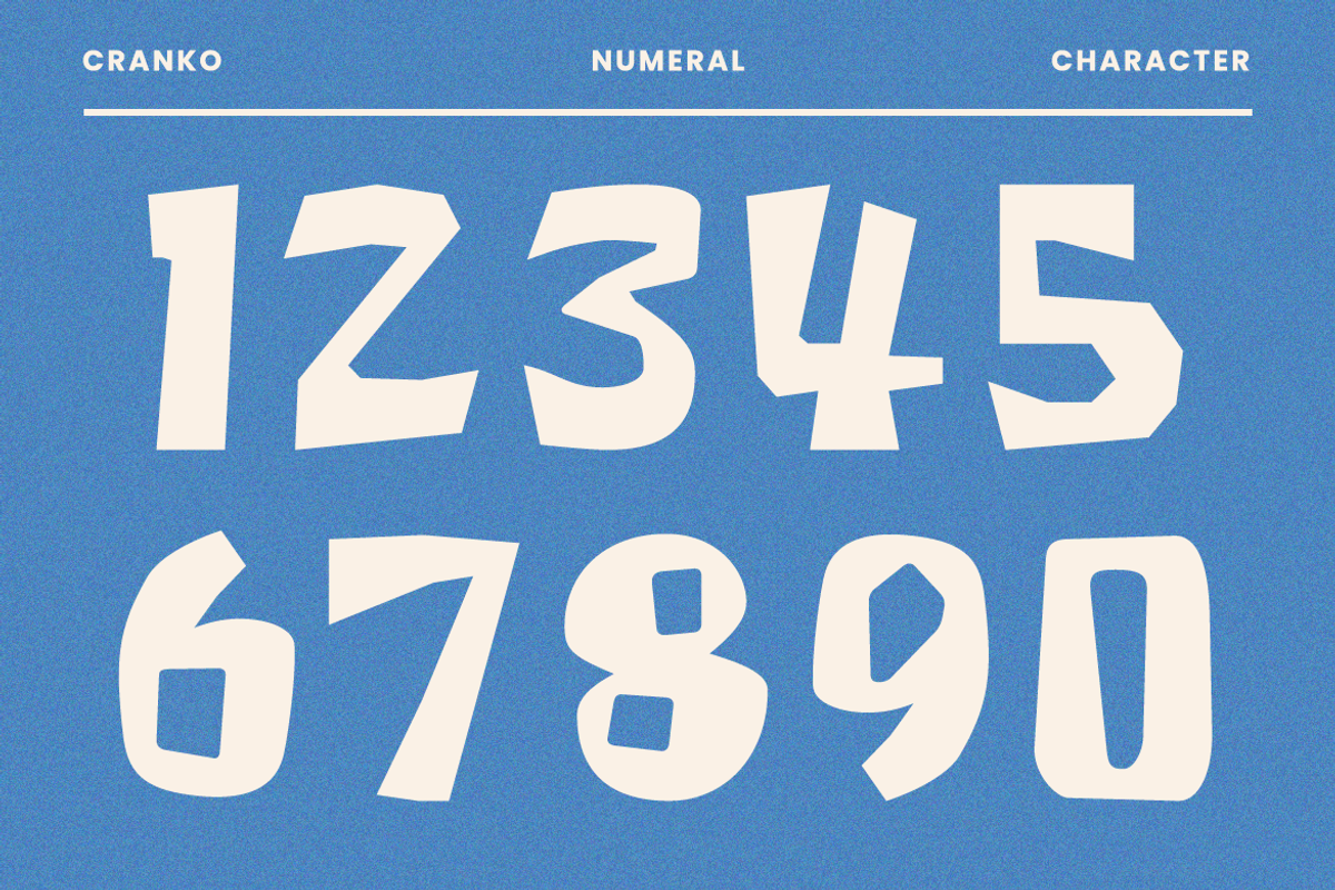 Cranko Retro Funky Display Font, a Sans Serif Font by Rasio Studio (Photo 3 of 11)