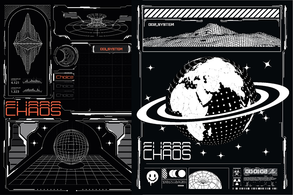 Sci-fi FUI Futuristic Element in HUD, a Technology Illustration by ZinetroN (Photo 4 of 10)