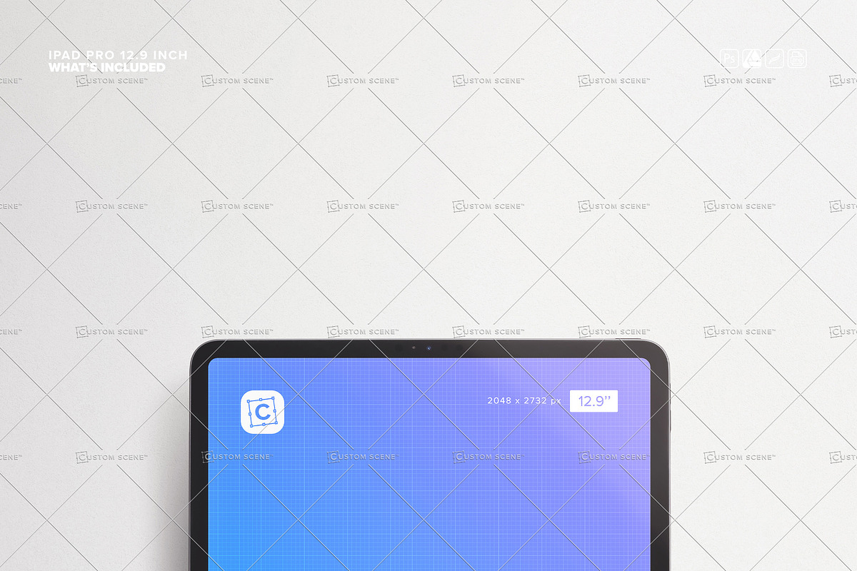 iPad Pro 12'' Mockup, Hands & Pencil, an iPad Mockup by Custom Scene (Photo 6 of 7)
