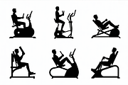 Vector Gym and Fitness Silhouette, an Illustration by Amazin_art (Thumbnail 4 of 6)