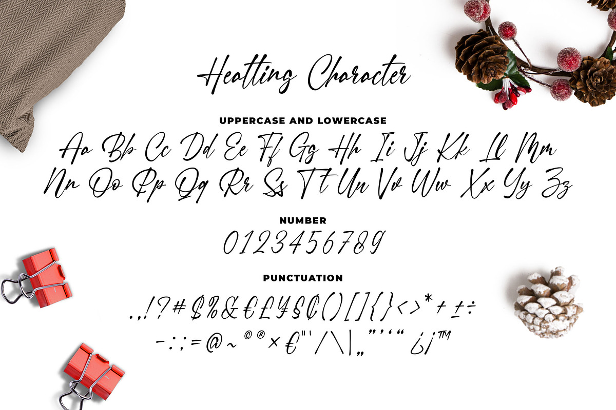 Heatting - Signature Font preview 8
