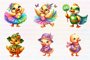 Spooky Pastel Chibi Goose PNG, an Illustration by CreationArt (Thumbnail 2 of 7)