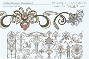 Botanical ornaments in the Art Nouve, a Pattern Graphic by Collection by VY (Thumbnail 5 of 9)