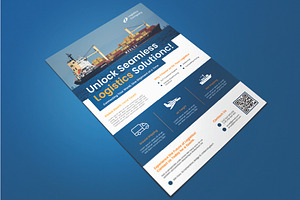 Logistics unlock seamless flyer, a Flyer Template by Workhu
