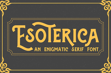 Esoterica an enigmatic serif font, a Serif Font by Amber Nest Design