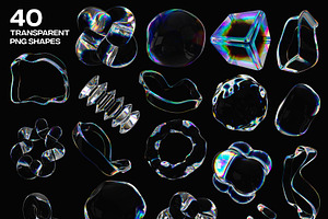 Dispersion 3D Glass Shapes Pack