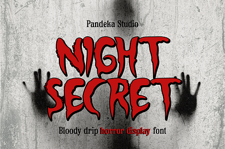 Night Secret - Bloody Horror Font, a Sans Serif Font by Pandeka Studio
