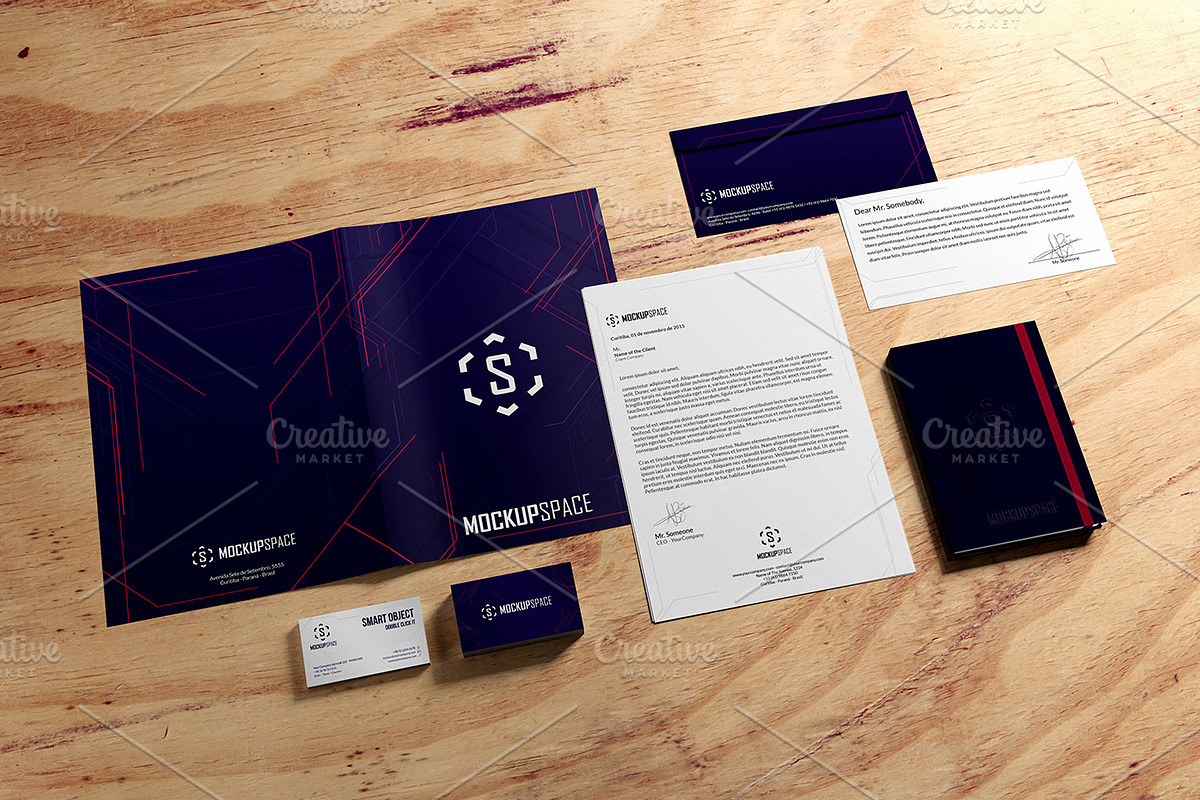 Elegant Stationery Brand Mock-Up, a Books & Magazine Mockup by MockupSpace (Photo 2 of 15)