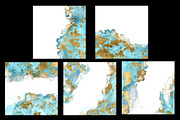 Blue Ink & Gold Foil Textures, a Texture Graphic by Digital Curio (Thumbnail 3 of 4)