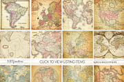 VINTAGE MAPS Digital Paper Designs, an Illustration by Artfanaticus (Thumbnail 2 of 4)
