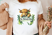 St Patrick's Day Peeking Highland, a Seasonal Illustration by DreamArtGraphic (Thumbnail 5 of 5)